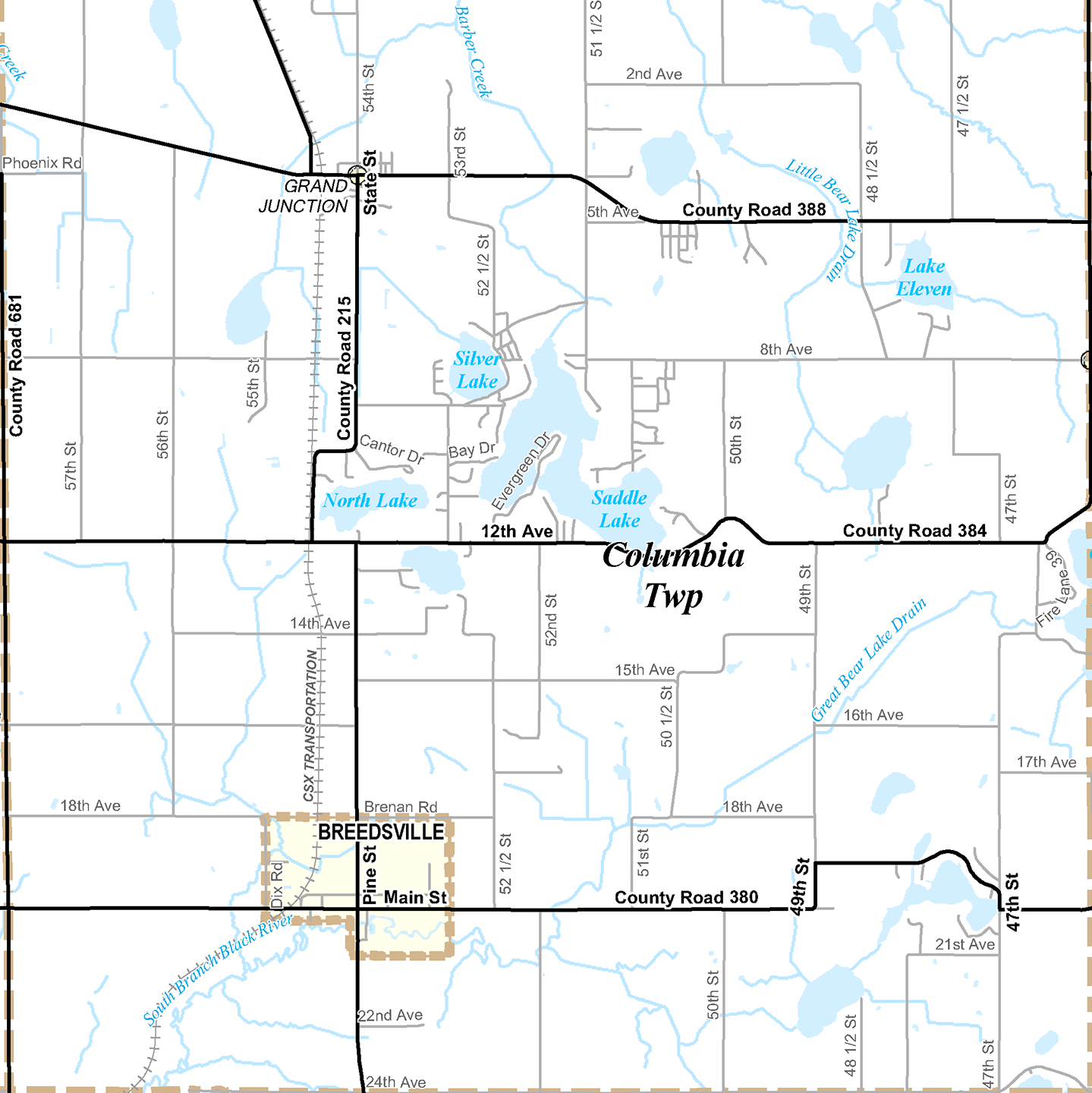 2009 Columbia Township, Michigan map