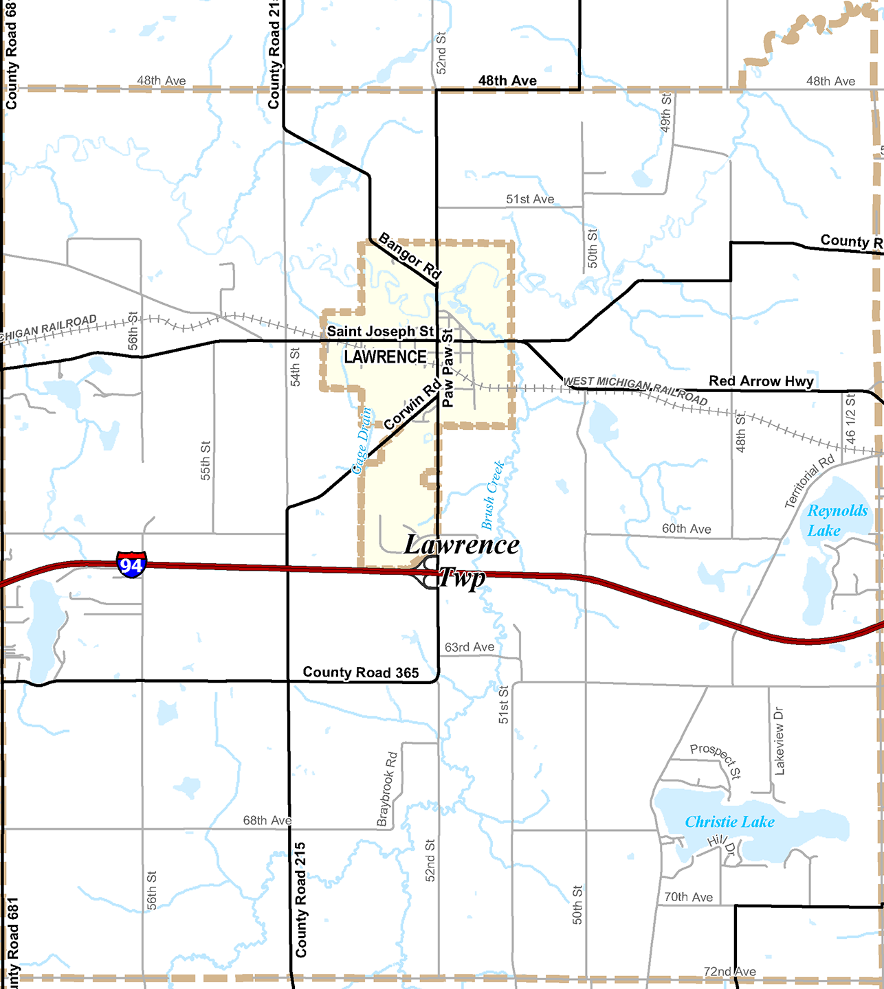 2009 Lawrence Township, Michigan map