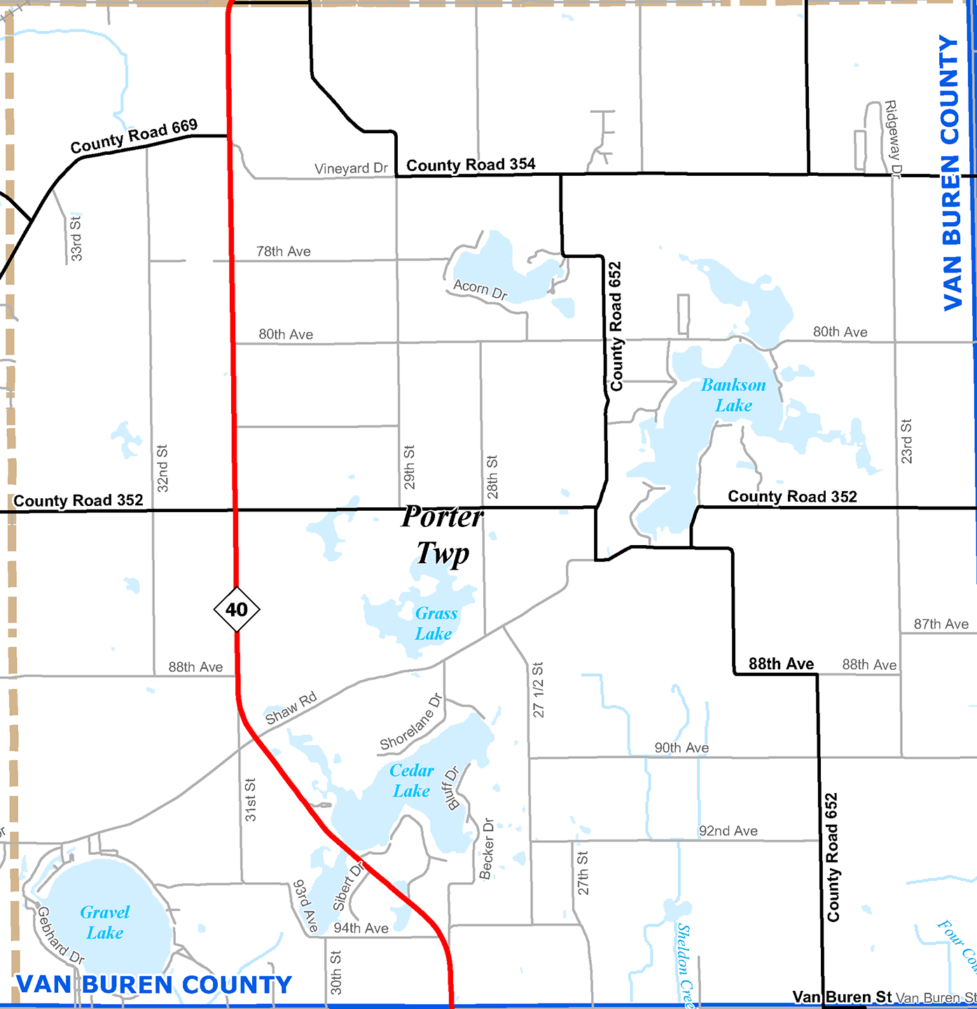2009 Porter Township, Michigan map