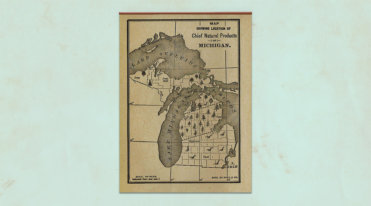 Natural resources Michigan map