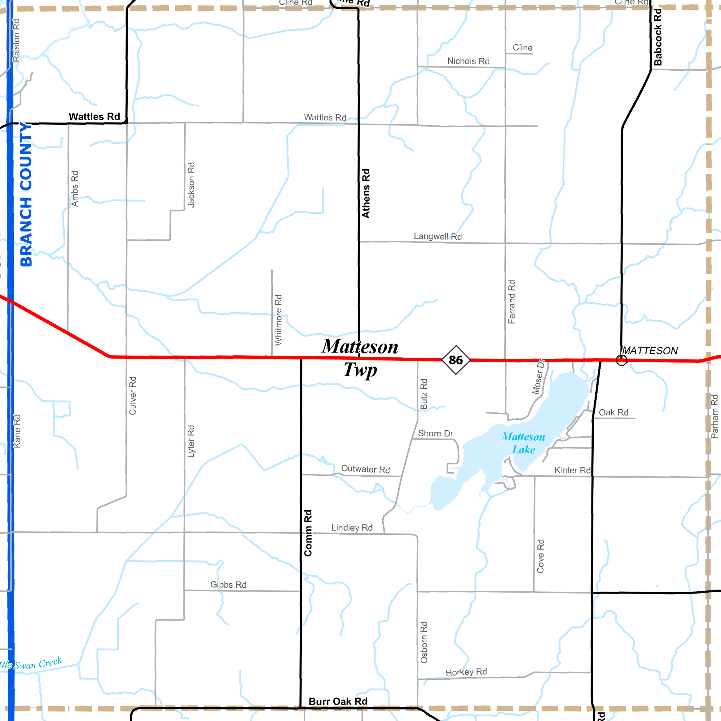 Matteson Township, Branch County, Michigan Maps