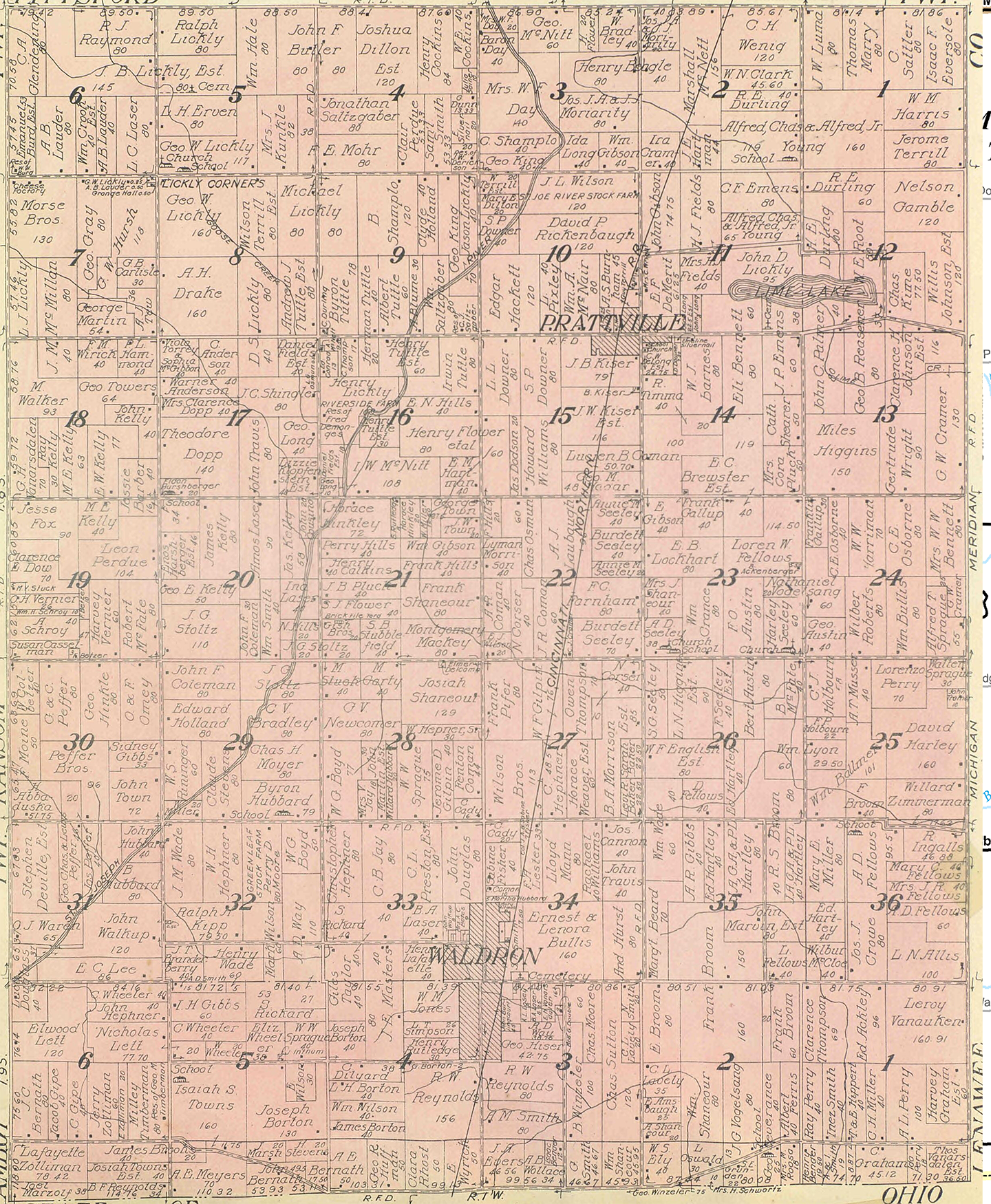 1916 Wright Township, Michigan landownership map